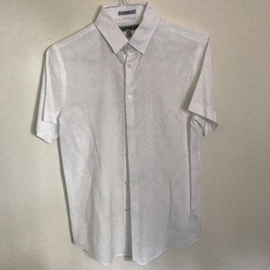 Express White Linen Button Down